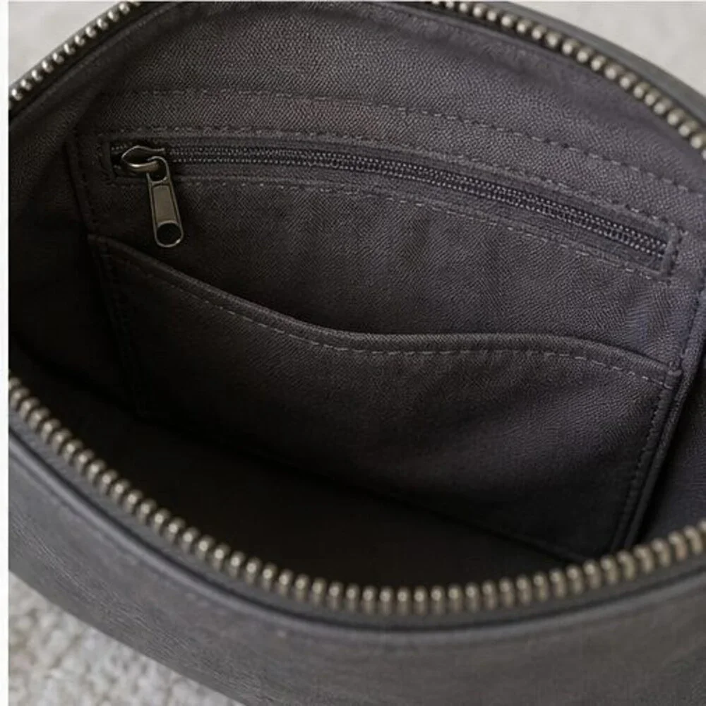 Blush Suede Crossbody Bag